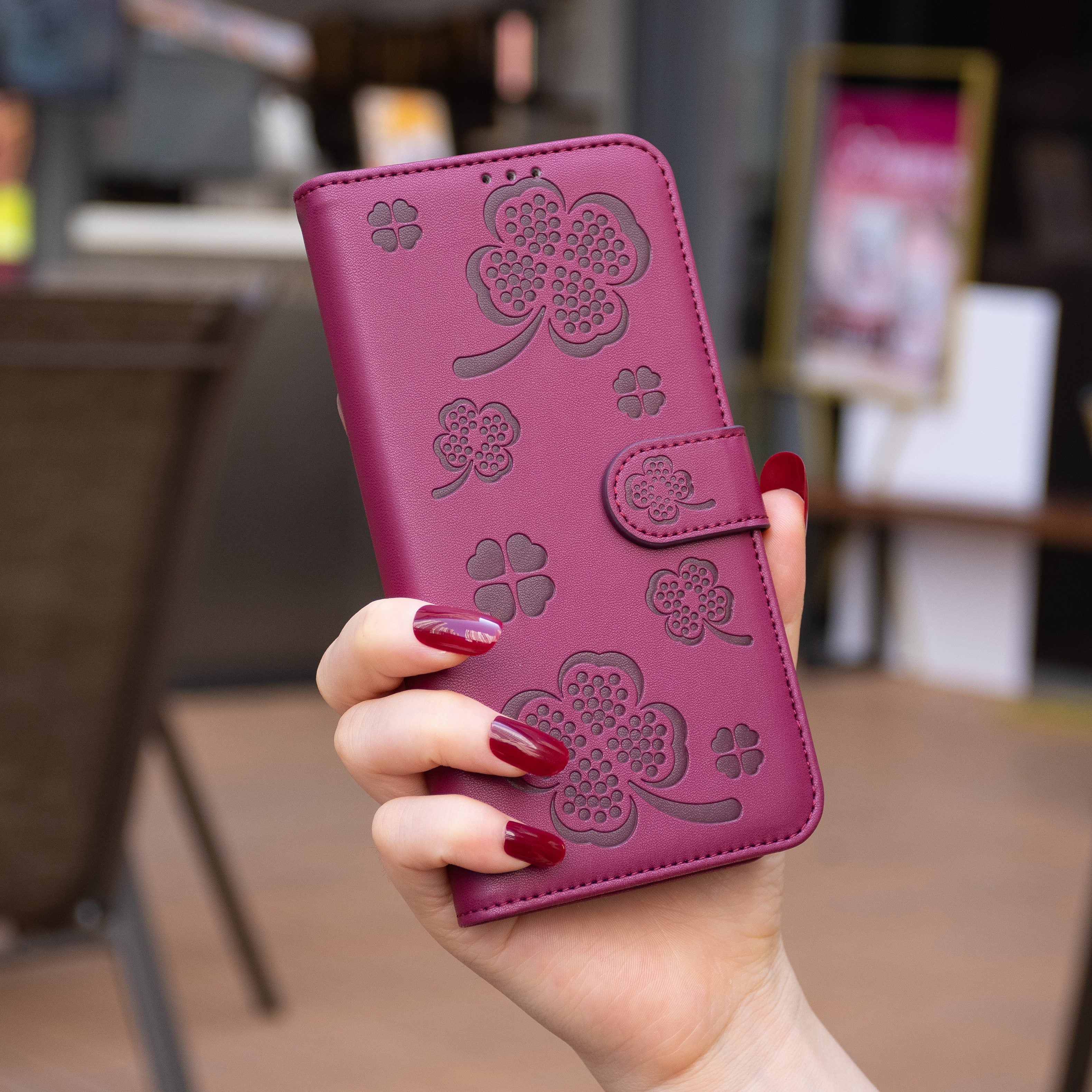 For Xiaomi Redmi A3 / Poco C61 4G Case Lucky Clover Leather Flip Phone Cover For Xiaomi Redmi A3 / Poco C61 4G Case Lucky Clover Leather Flip Phone Cover